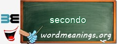 WordMeaning blackboard for secondo